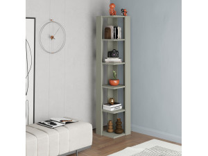 Nati" wooden bookcase - 32 x 32 x 161 cm - Green 2