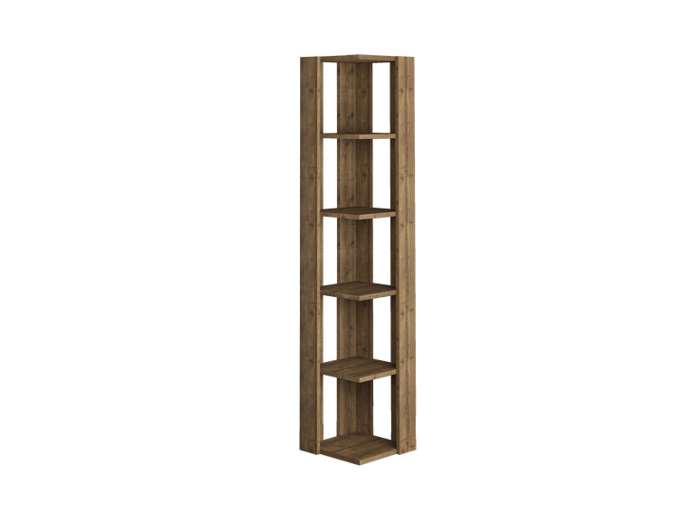 Nati" wooden bookcase - 32 x 32 x 161 cm - Brown