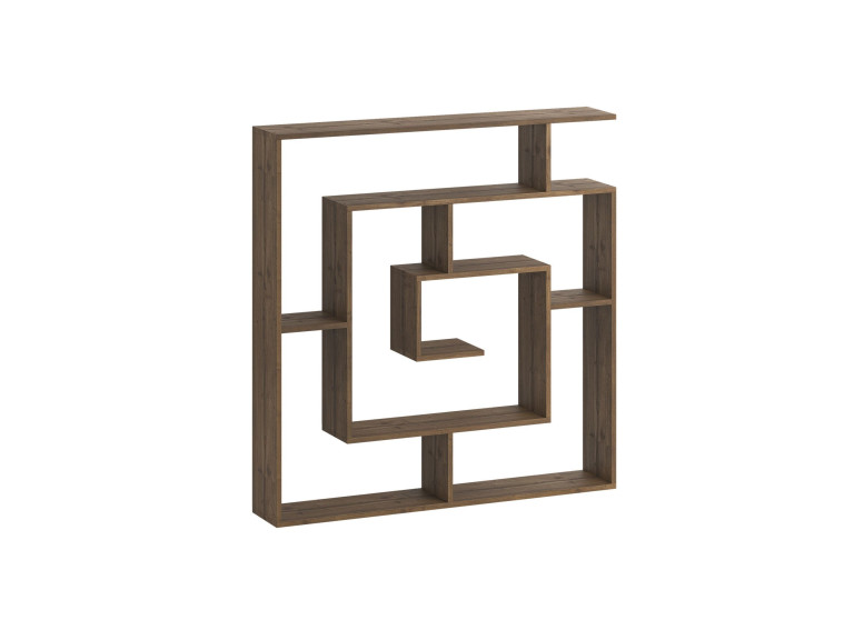 Labirent" wooden bookcase - 125 x 22 x 129 cm - Brown