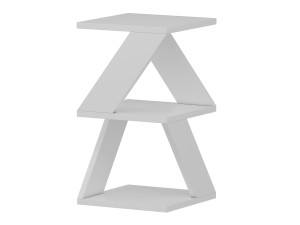 Albeni" wooden side table - 30 x 30 x 50 cm - White