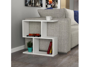 Mania" wooden side table - 60 x 20 x 60 cm - White 2