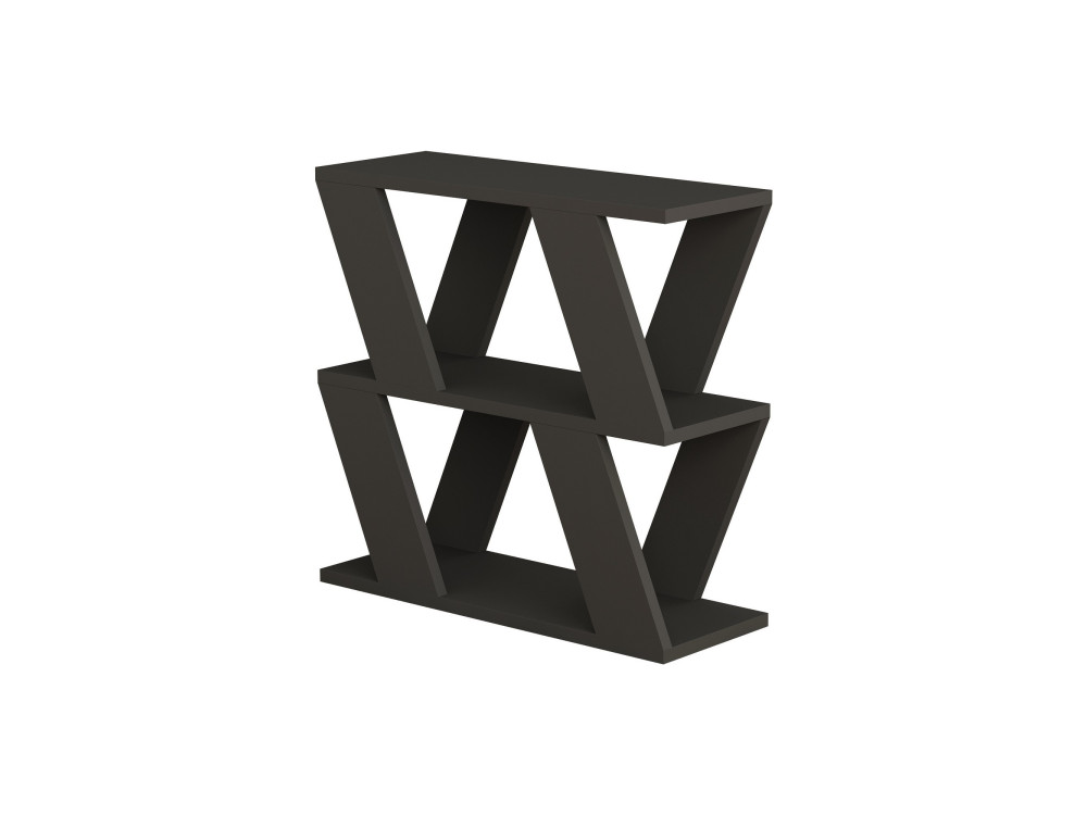 Lazena" wooden side table - 60 x 22 x 57 cm - Anthracite