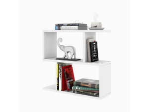 Lale" wooden side table - 60 x 20 x 55 cm - White