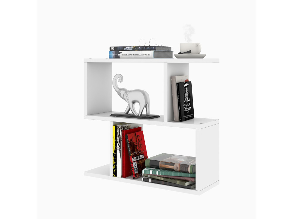 Lale" wooden side table - 60 x 20 x 55 cm - White
