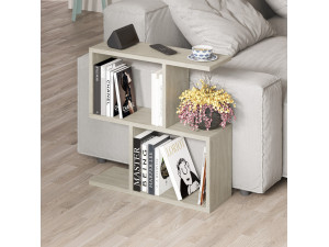 Homemania" wooden coffee table - 60 x 60 x 20 cm - Beige 2