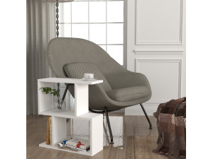 Karinus" wooden side table - 50 x 17 x 55 cm - White 2