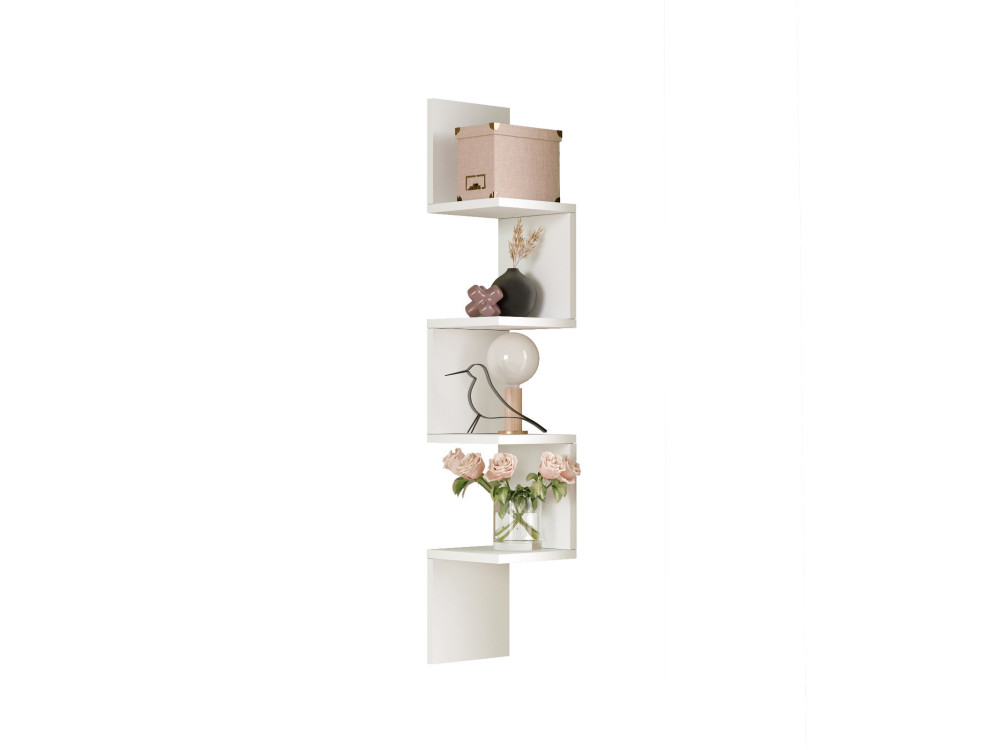 WL9" wooden wall shelf - 22 x 22 x 117 cm - White