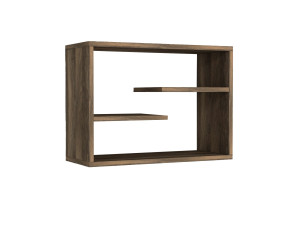 Wooden wall shelf "Tino" - 60 x 19 x 44 cm - Walnut