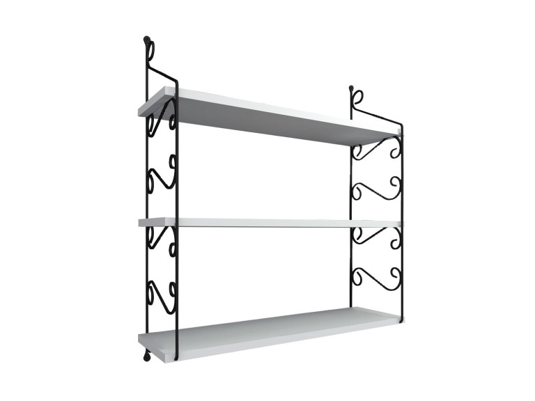 Seramoni" wooden wall shelf 72 x 20 x 81 cm - White