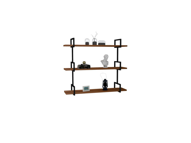 Uras" wooden wall shelf - 87 x 22 x 76 cm - Walnut