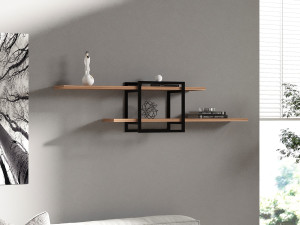 Mone" wooden wall shelf - 120 x 18 x 30 cm - Atlantic pine 2