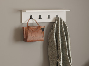 Ayla" wooden wall shelf - 60 x 16 x 14 cm - White 2