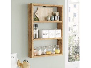 PR1" wooden wall shelf - 43 x 9 x 60 cm - Atlantic pine 2