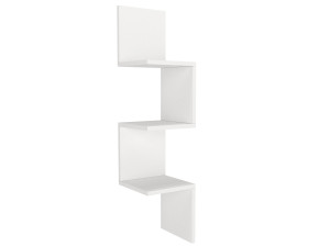 Corner" wooden wall shelf - 25 x 25 x 105 cm - White