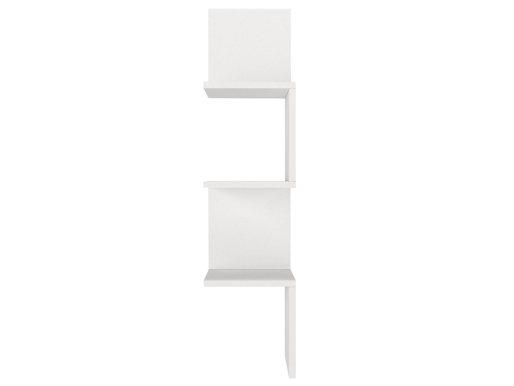 Corner" wooden wall shelf - 25 x 25 x 105 cm - White
