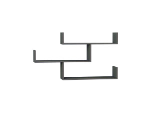 Wooden wall shelf "Tibet" - 120 x 22 x 67 cm - Anthracite