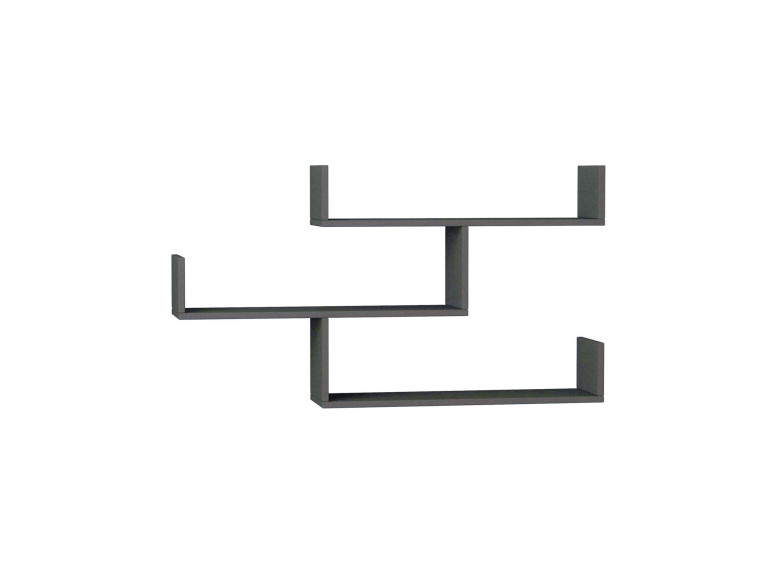 Wooden wall shelf "Tibet" - 120 x 22 x 67 cm - Anthracite