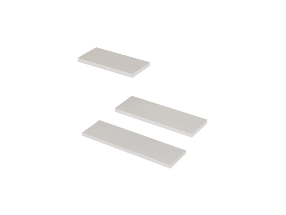 Wooden wall shelf "Leila" - 50 x 14 x 2 cm - White