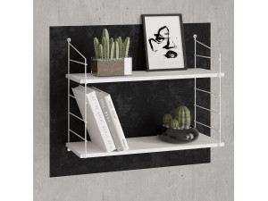 Armoni" wooden wall shelf - 72 x 20 x 58 cm - White 2