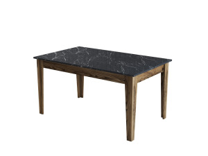 Milan500" wooden dining table - 145 x 88 x 75 cm - Black