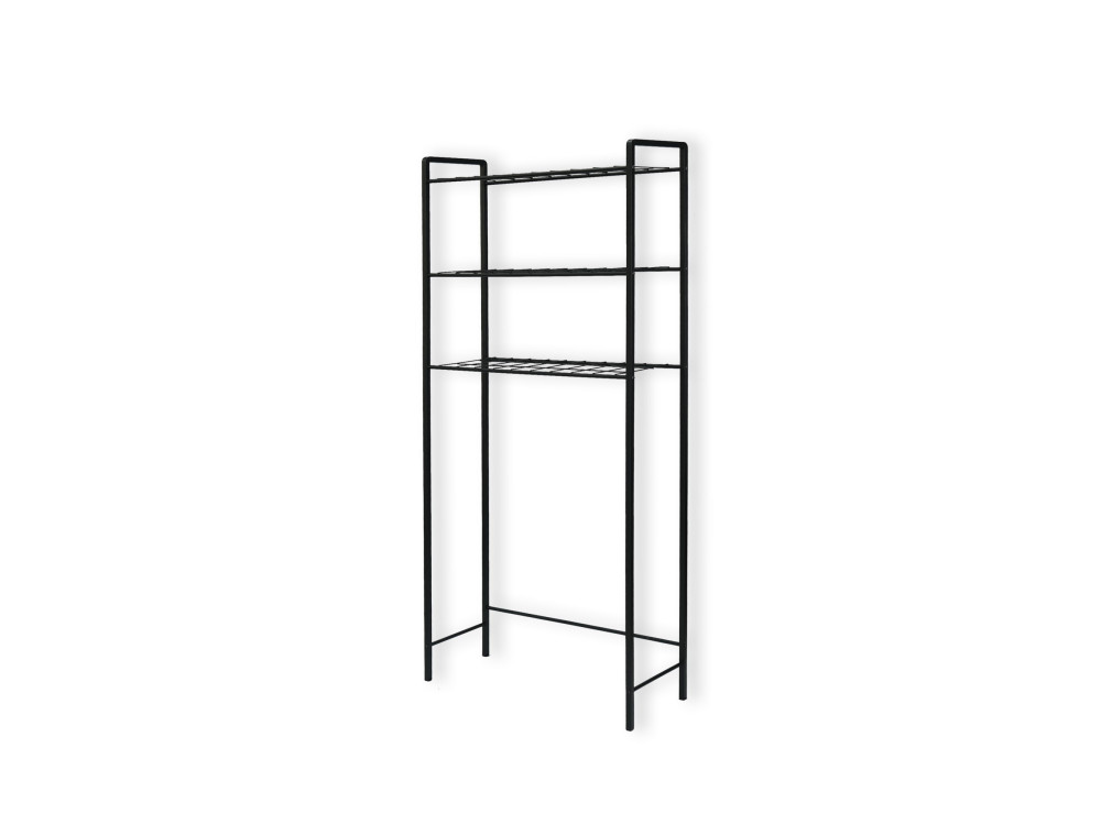 Nigel" metal washing machine cabinet - 68 x 24 x 150 cm - Black
