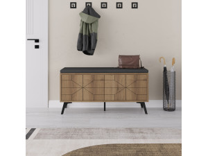 Dune" wooden shoe cabinet - 107 x 35 x 55 cm - Brown 2