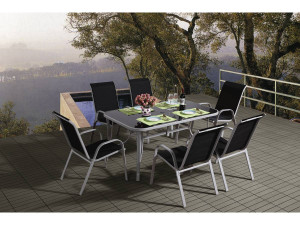 Outdoor Garden Furniture Set in Textelene - Cordoba - "Phoenix" - Black 2