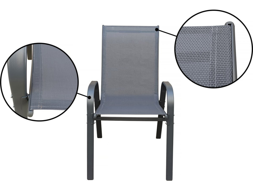 "Cordoba XL 180" 8-seater garden dining set - Grey