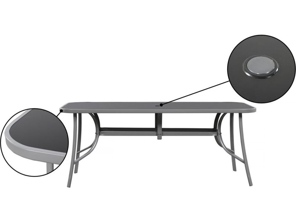"Cordoba XL 180" 8-seater garden dining set - Grey