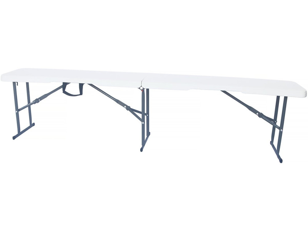 Set "Foldy" folding garden table + 2 folding benches - White