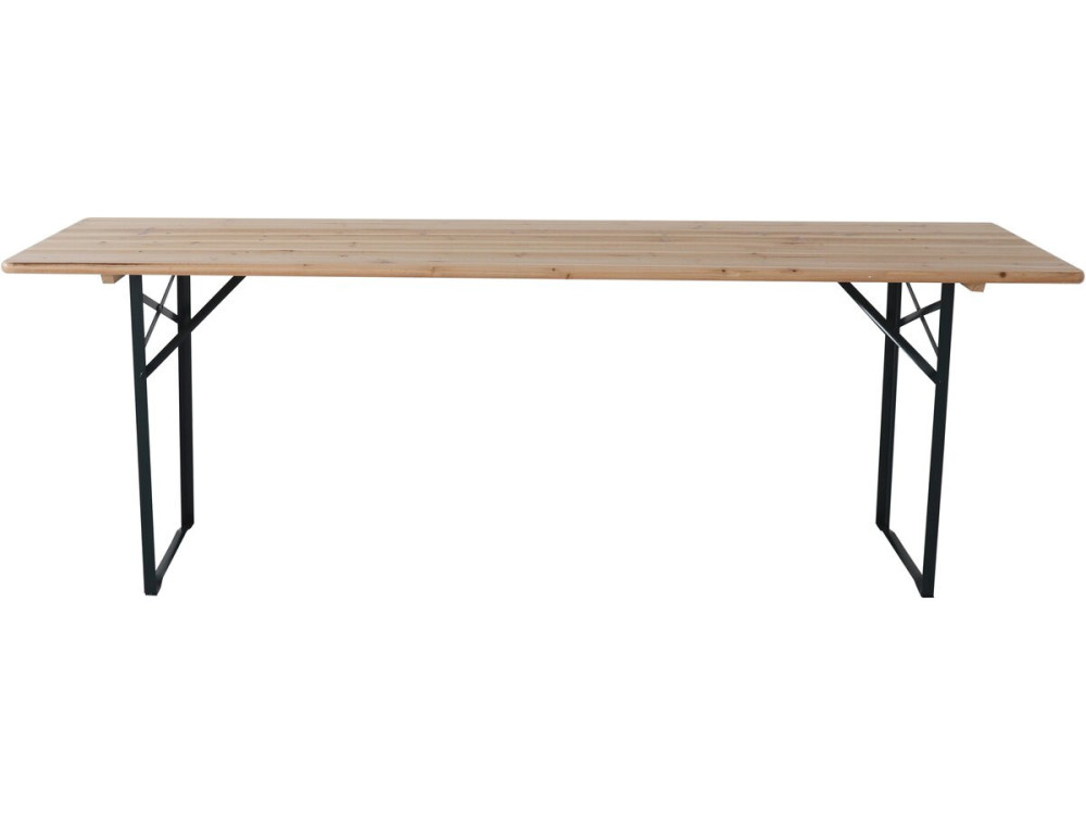 Lisbon" folding beer garden table with 2 benches - 218 x 59.5 x 75 cm - Brown