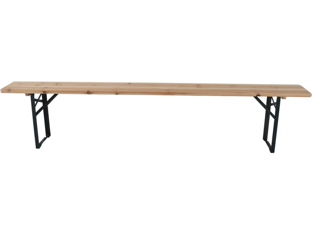 Lisbon" folding beer garden table with 2 benches - 218 x 59.5 x 75 cm - Brown