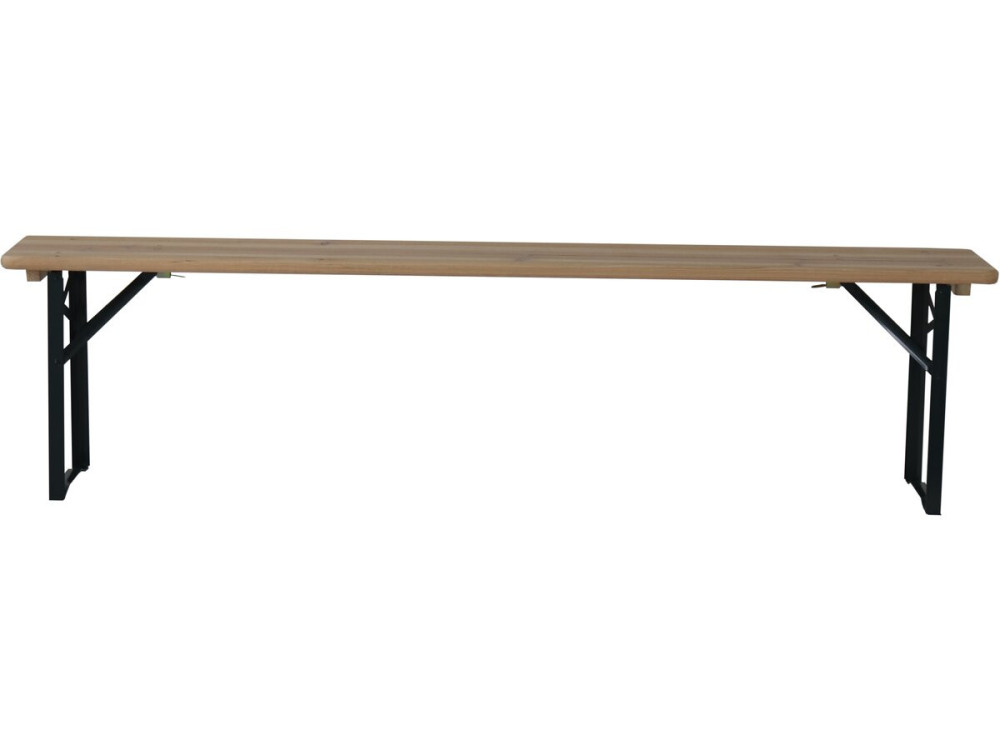 Lisbon" folding beer garden table with 2 benches - 176 x 46 x 75 cm - Brown