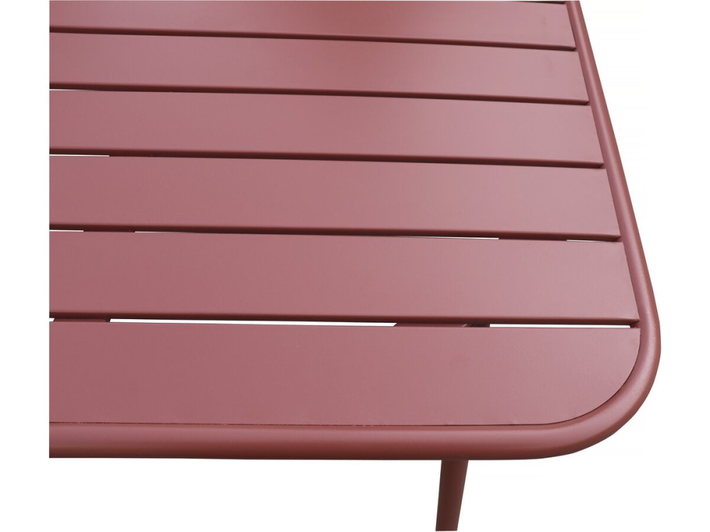 "Bilbao" metal garden furniture set - 6 seats - Terracotta