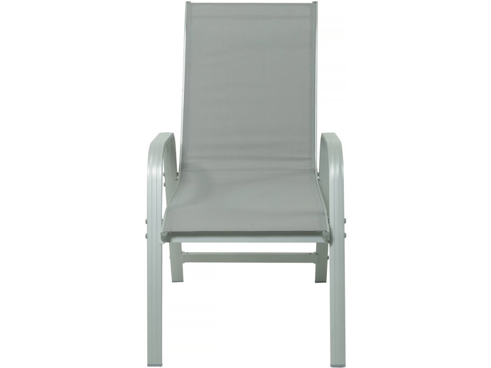 Lagos" extendable aluminium garden table and chairs - 200/320 x 105 x 76 cm - Taupe - Seats 10