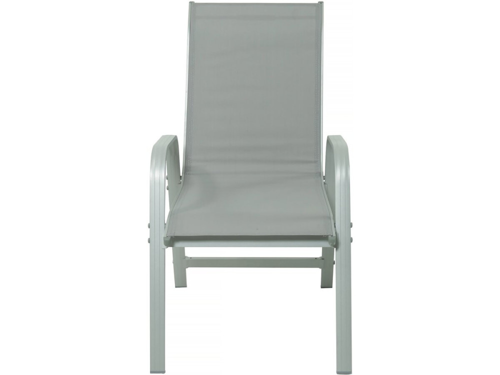 Lagos" extendable aluminium garden table and chairs - 200/320 x 105 x 76 cm - Taupe - Seats 12
