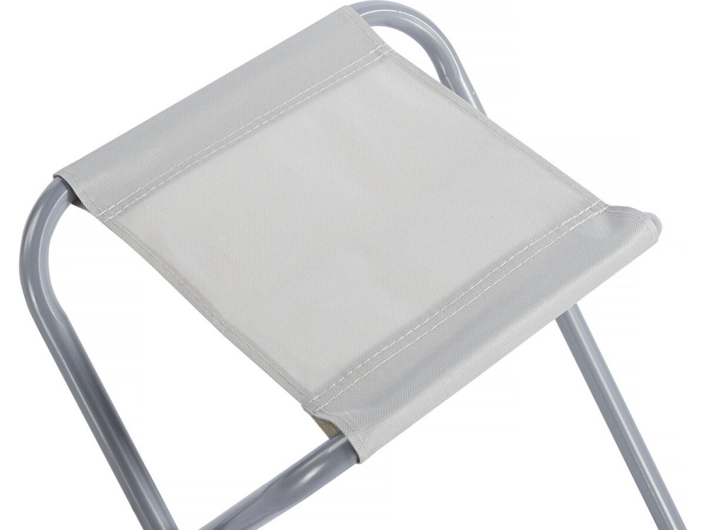 Set of camping table and 4 folding stools - 125 x 60 cm - White