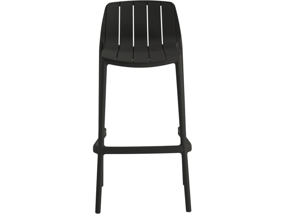 Vaena" high stacking bistro table and chairs - 2 seater - Black