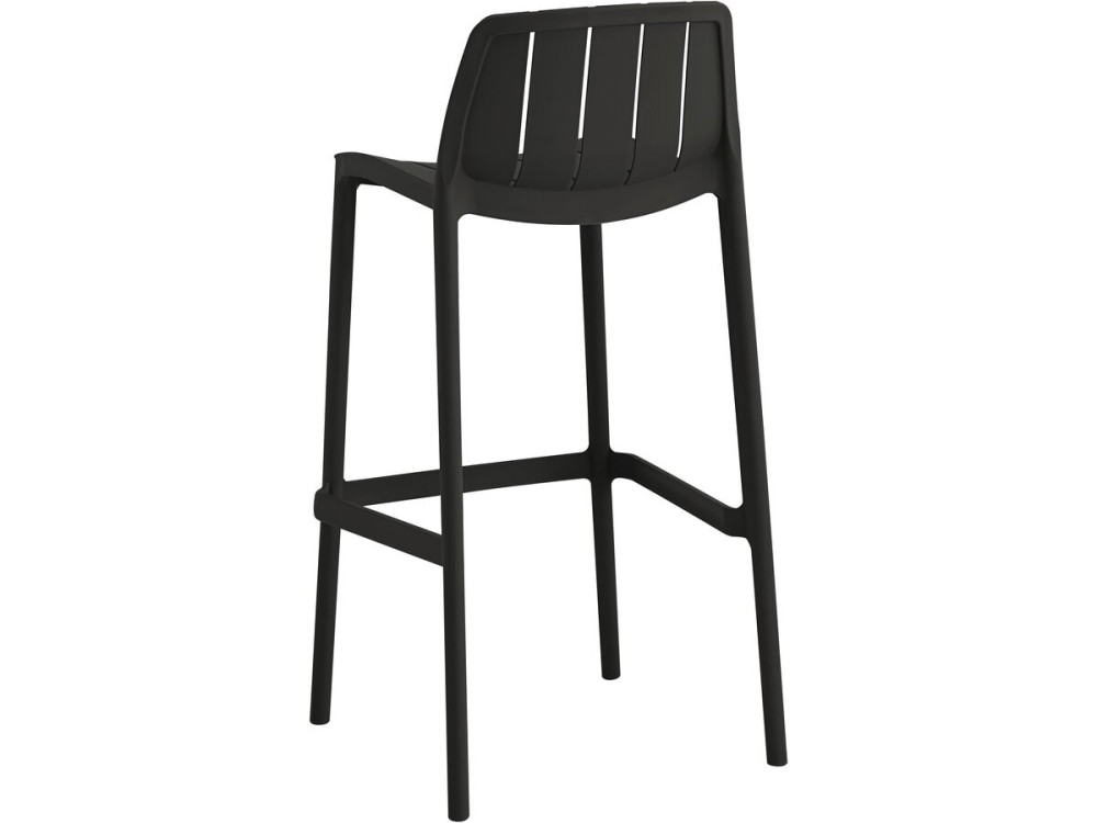Vaena" high stacking bistro table and chairs - 2 seater - Black