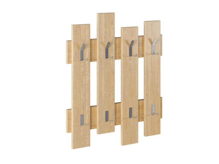 Wave" wooden wall coat rack - 64 x 4 x 79 cm - Beige