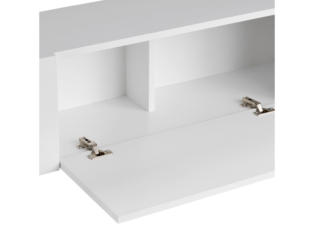 Nexus" wooden TV stand - 180 x 30 x 45 cm - White / Gold