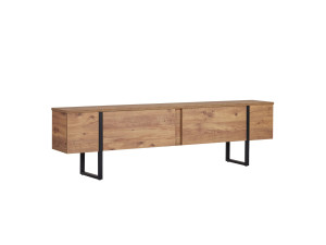 Onera" wooden TV stand - 180 x 30 x 50 cm - Atlantic Pine / Black