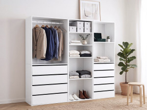Opéra" modular dressing set - 3 units - White 2