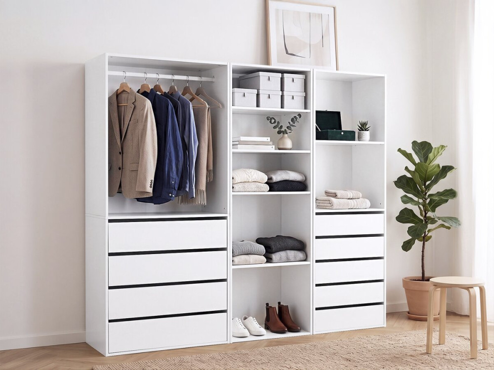 Opéra" modular dressing set - 3 units - White
