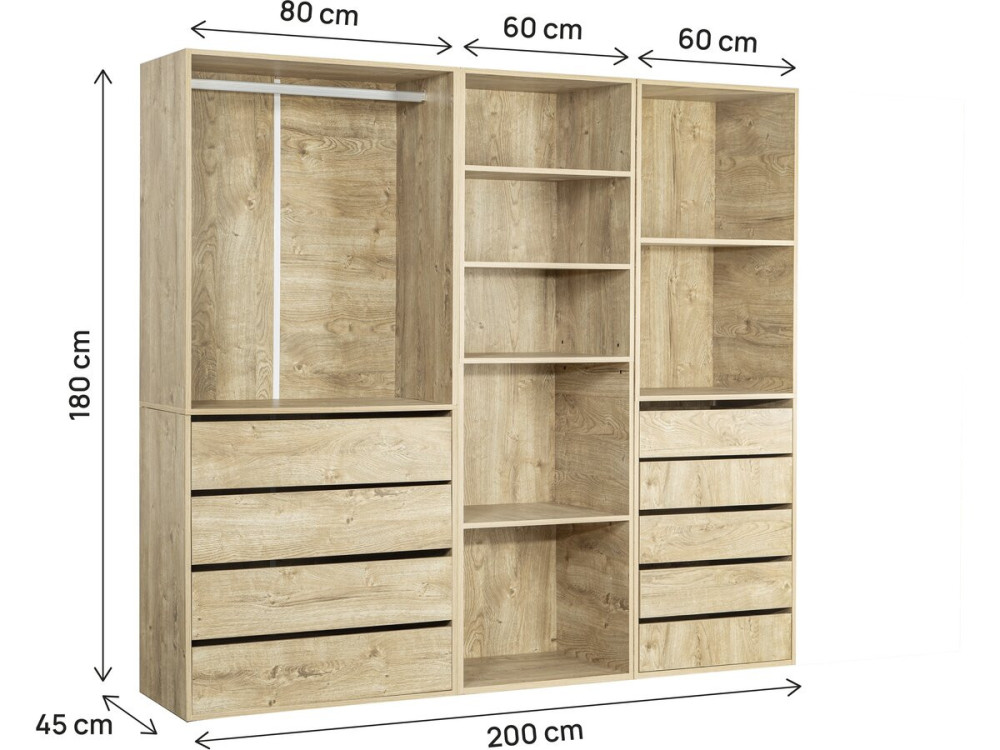 Kit dressing "Opéra" modulable - 3 elements - Beige