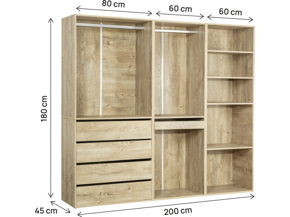 Opéra" modular dressing set - 3 units - Beige