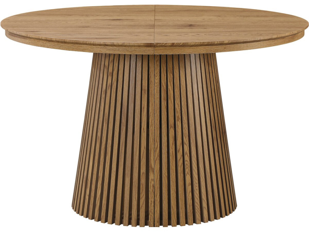 Sylva" extendable wooden dining table - 120/200 cm - Seats 4 to 8 - Brown