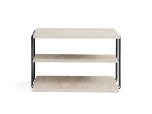 Lifon" wooden side table - 50 x 40 x 33 cm - Travertine