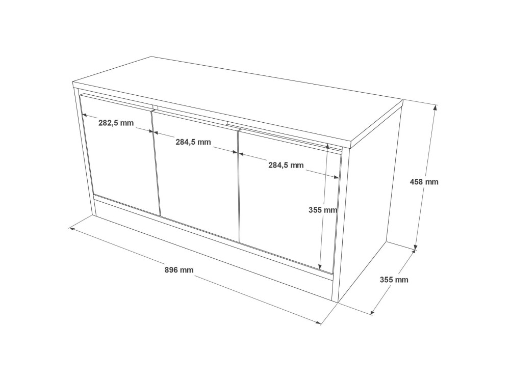 Mirko" wooden shoe cabinet - 90 x 35 x 45 cm - Beige