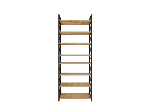 Plastic" wooden bookcase - 46 x 18 x 128 cm - Black